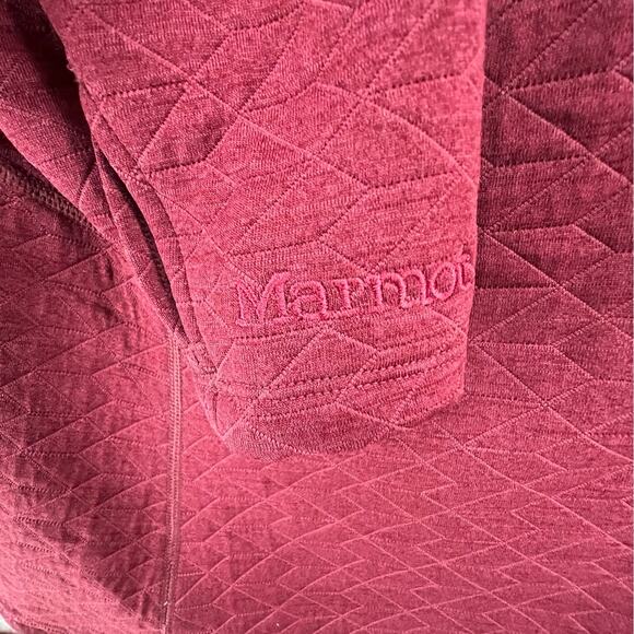 Marmot Sweatshirt Womens M Burgundy Red Annie Quilted Cowlneck Pullover Gorpcore - Picture 6 of 15